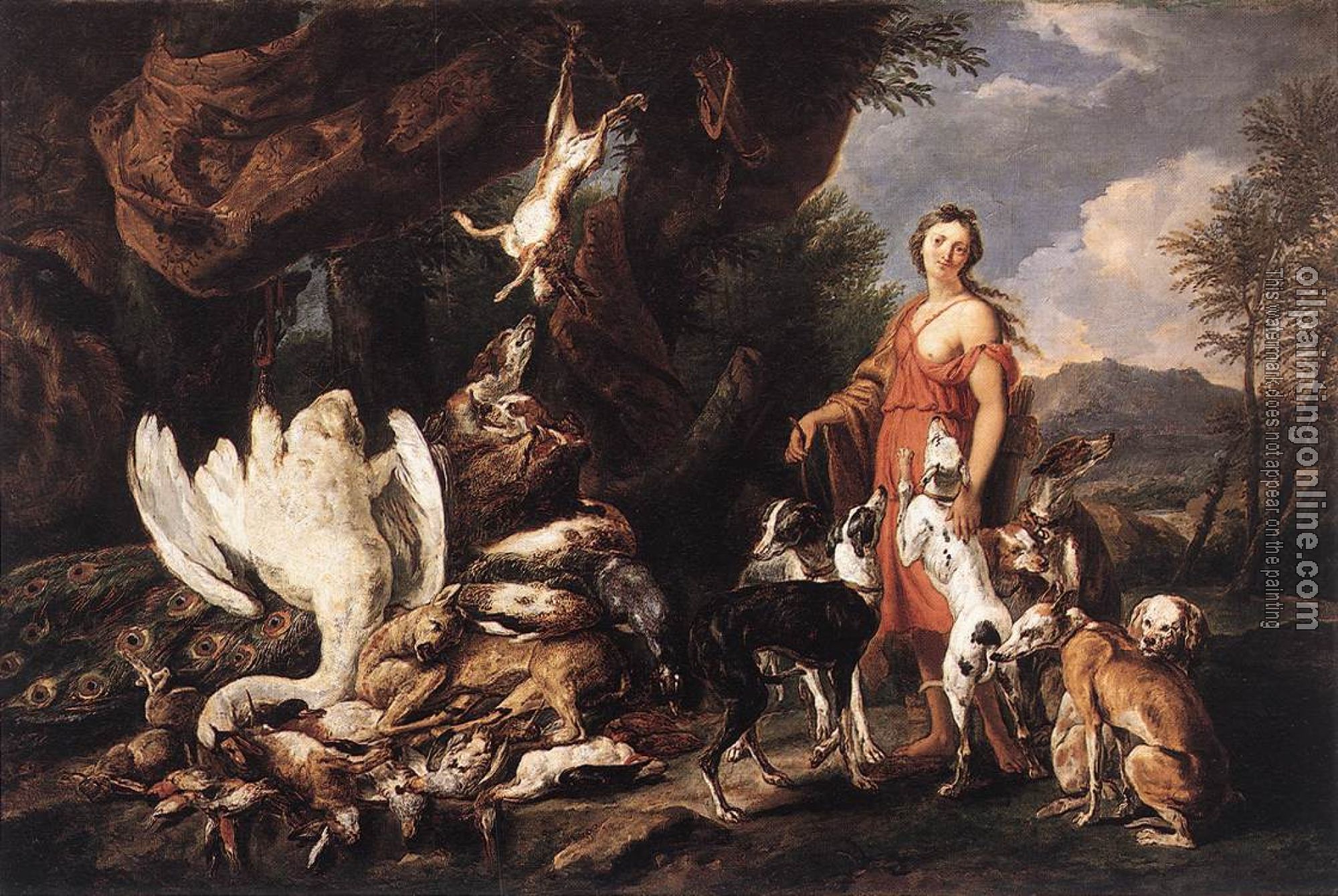Fyt, Jan - Diana with Her Hunting Dogs beside Kill
